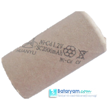 Huanyu HSC-2000mah NiCD kağıt kaplama Hücre Huanyu HSC-2000mah NiCD kağıt kaplama Hücre